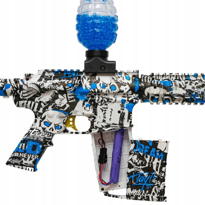 Automatinis pistoletas-šautuvas vandens gelio rutuliukams, saugus, didelis rinkinys