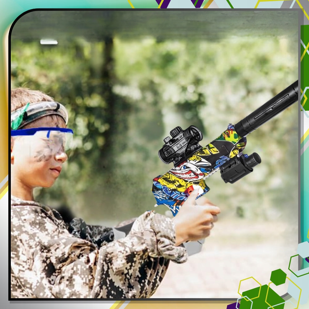 Pistoletas su kulkomis "DEAGLE", automatinis, su vandens kulkomis, su akumuliatoriumi, saugus