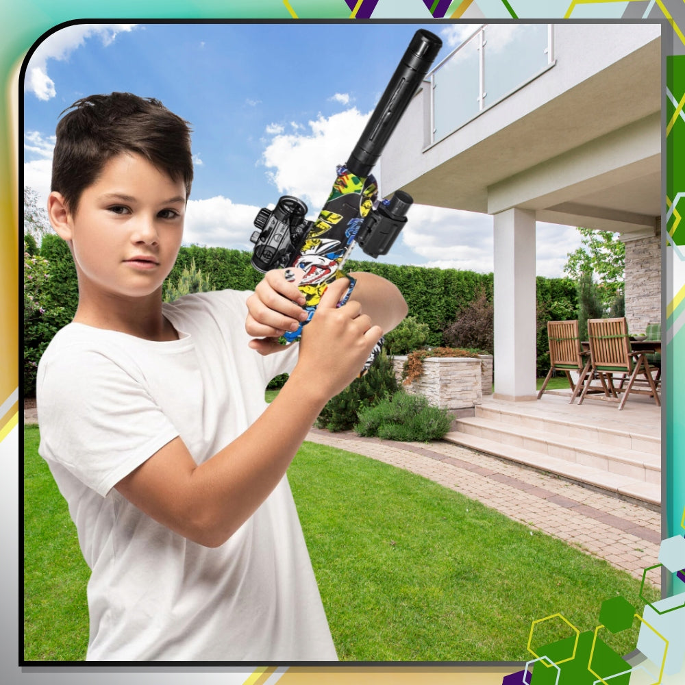 Pistoletas su kulkomis "DEAGLE", automatinis, su vandens kulkomis, su akumuliatoriumi, saugus