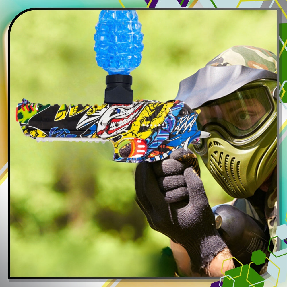 Pistoletas su kulkomis "DEAGLE", automatinis, su vandens kulkomis, su akumuliatoriumi, saugus