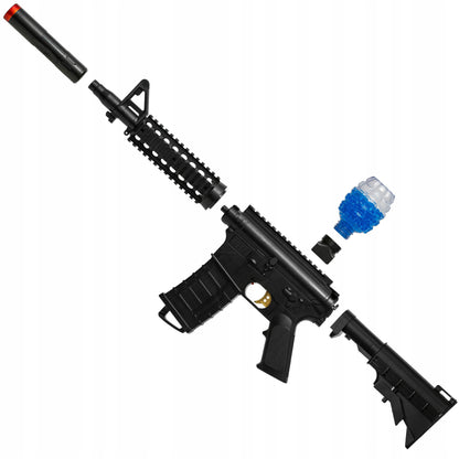 Automatinis pistoletas juodas, skirtas gelio ir vandens rutuliukams