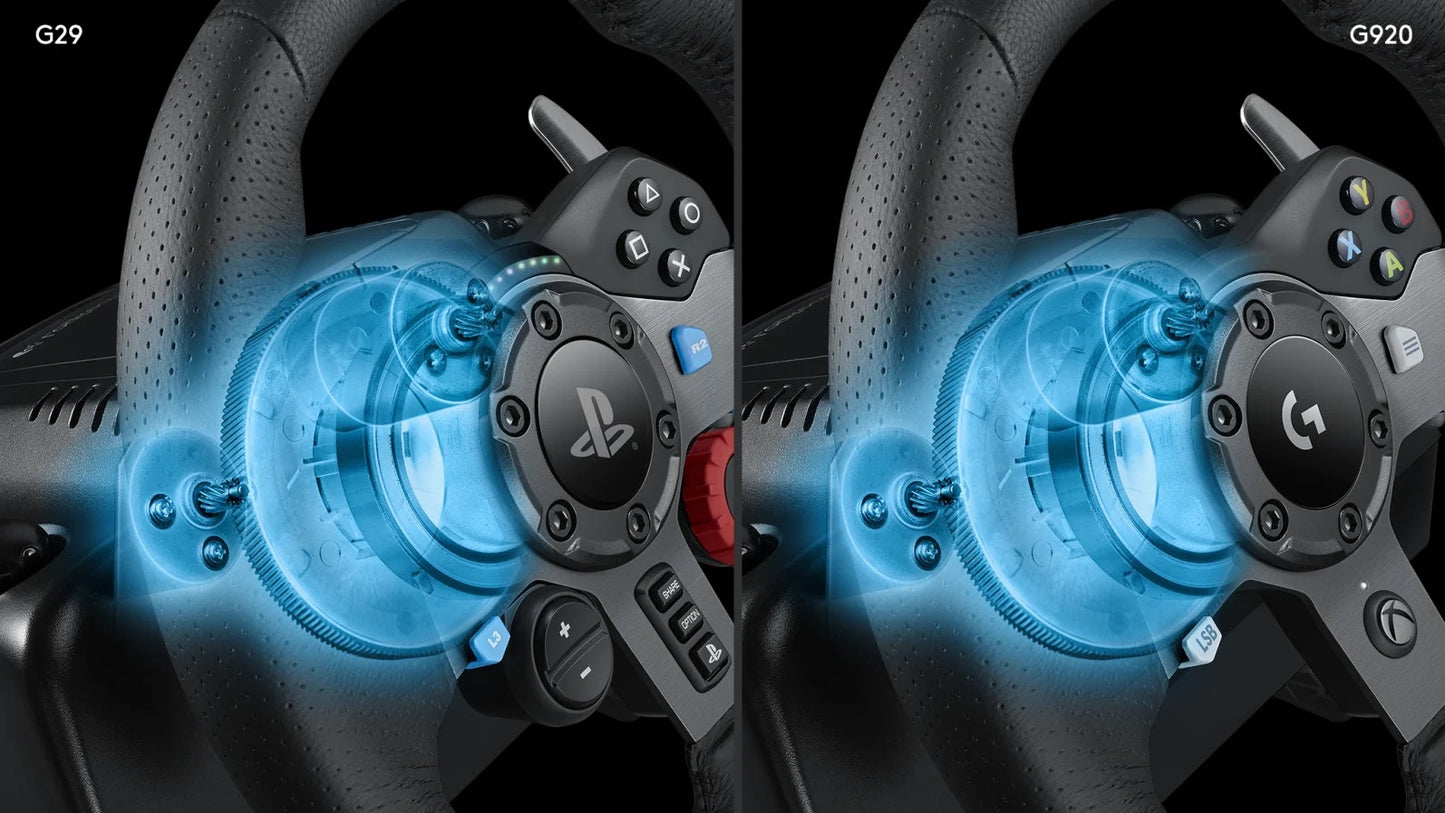 Vairas LOGITECH G29 Racing Wheel su pedalais, skirtas PS5, PS4, PS3, PC