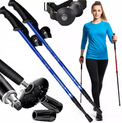 LAZDELĖS NORDIC WALKING LAZDELĖS KALNŲ ŽYGIAMS REGULIUOJAMOS ALIUMININĖS