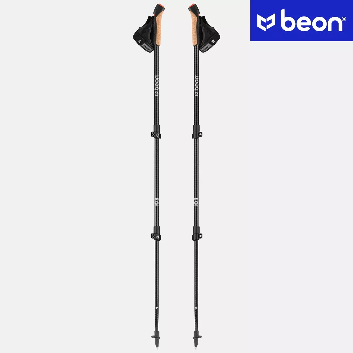 „Nordic Walking” lazdos, sulankstomos vaikščiojimui, anglies pluoštas
