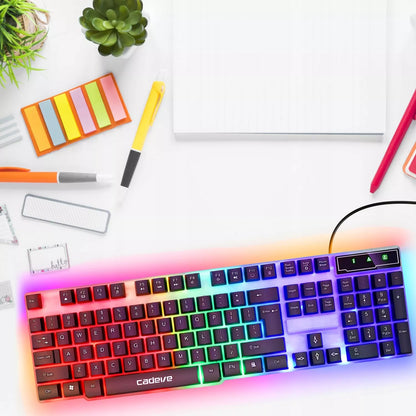 Žaidimų klaviatūra su LED pašvietimu žaidėjams, Membraninė, USB, NumLock