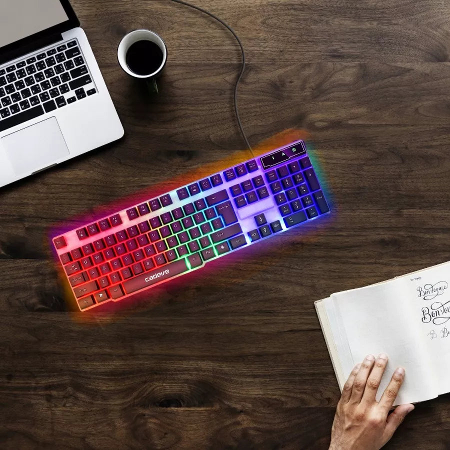 Žaidimų klaviatūra su LED pašvietimu žaidėjams, Membraninė, USB, NumLock