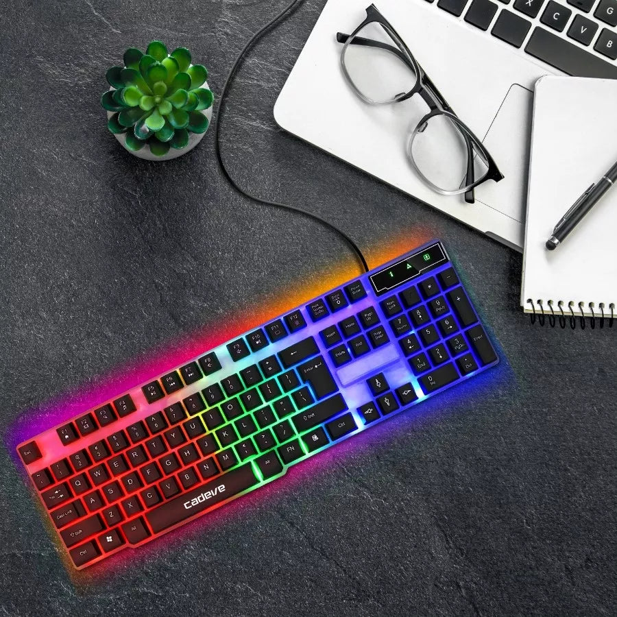 Žaidimų klaviatūra su LED pašvietimu žaidėjams, Membraninė, USB, NumLock