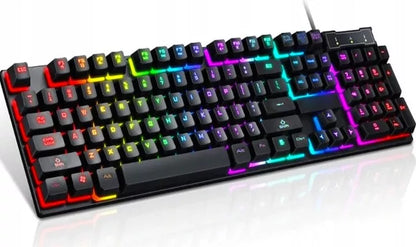 Apšviesta žaidimų klaviatūra žaidėjams + LED RGB pelė