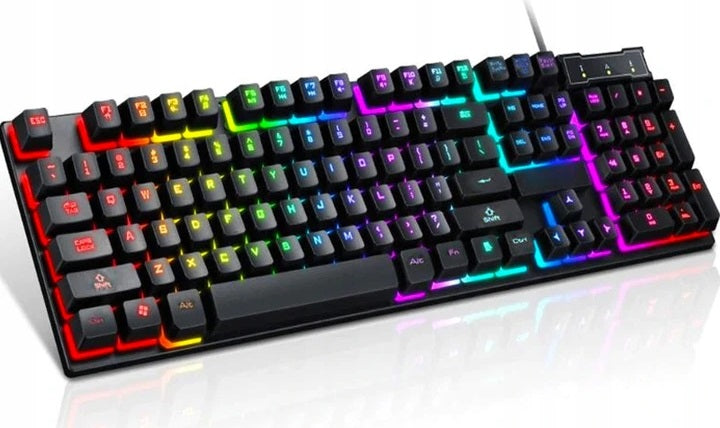 Apšviesta žaidimų klaviatūra žaidėjams + LED RGB pelė