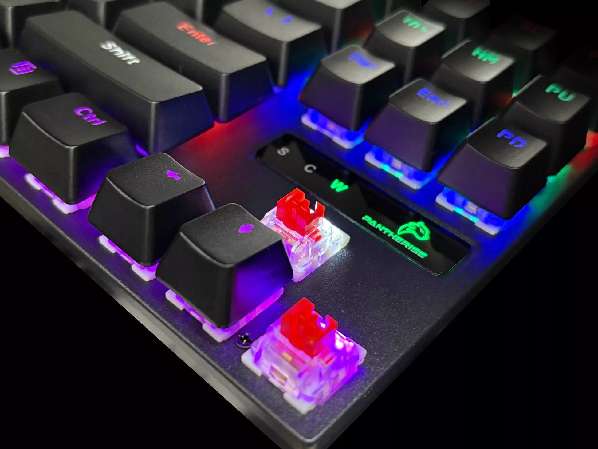 Mechaninė žaidimų klaviatūra su RGB apšvietimu PANTHERISE 87 CLICKSTORM