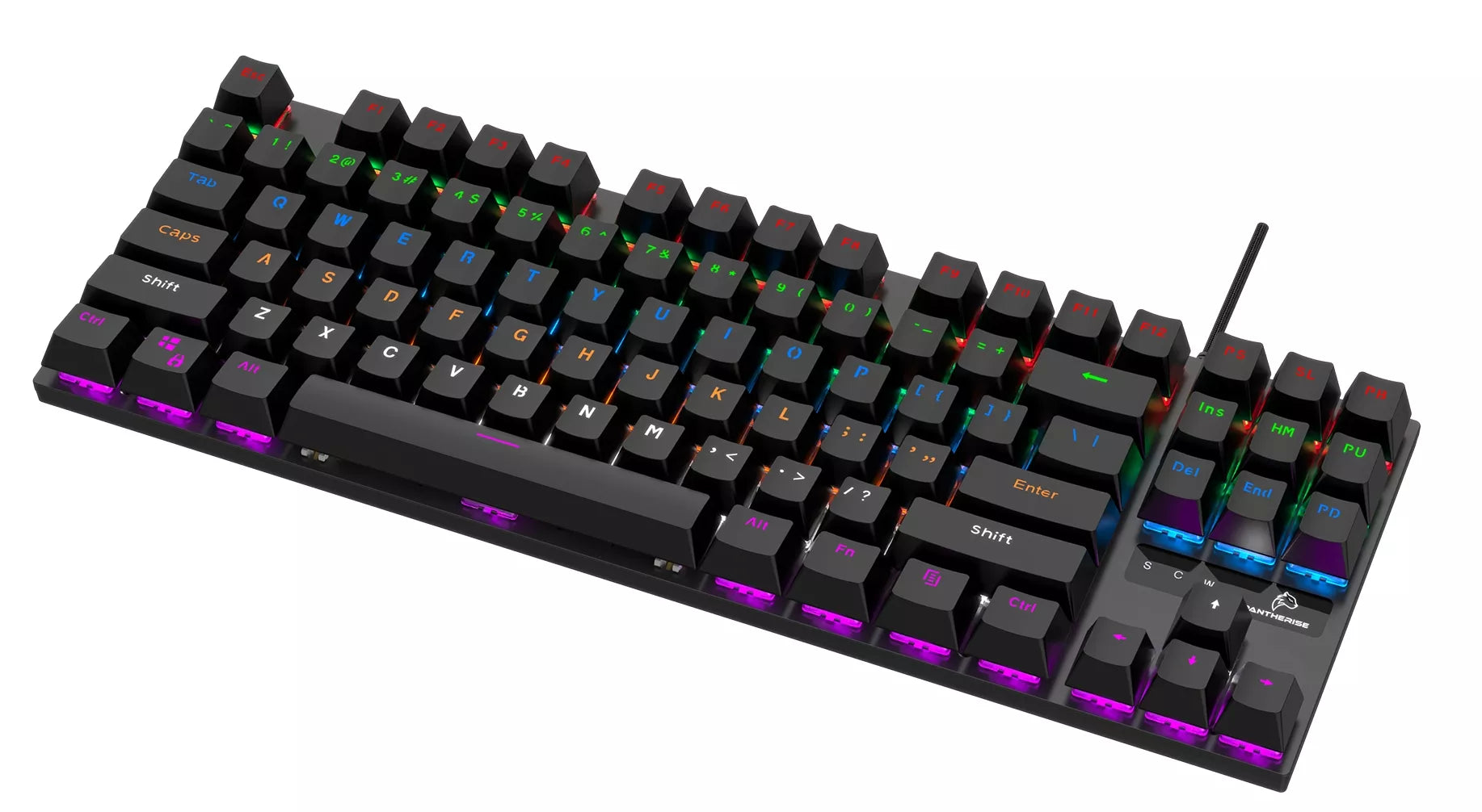 Mechaninė žaidimų klaviatūra su RGB apšvietimu PANTHERISE 87 CLICKSTORM