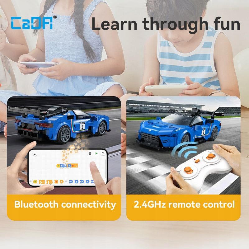 Statybiniai blokeliai CADA MASERATI GT2, sportinis automobilis, 320 elementų, valdomas nuotoliniu būdu RC