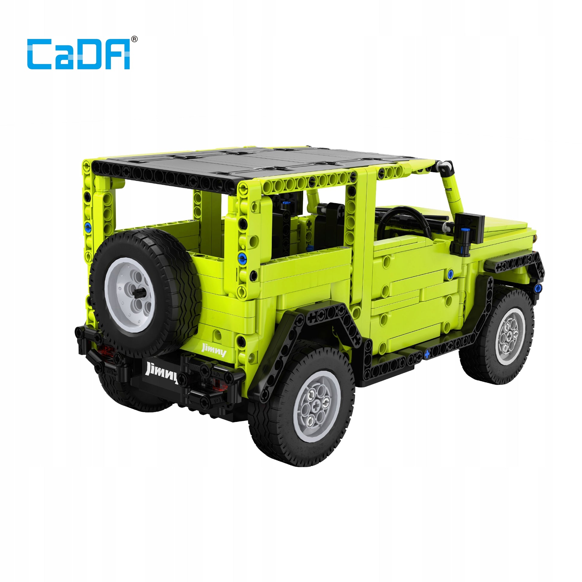 Statybiniai blokeliai CaDA SUZUKI JIMNY RC automobilis su nuotoliniu valdymu 579 dalys DUAL MODE + LED