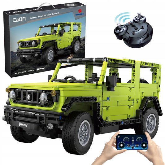 Statybiniai blokeliai CaDA SUZUKI JIMNY RC automobilis su nuotoliniu valdymu 579 dalys DUAL MODE + LED