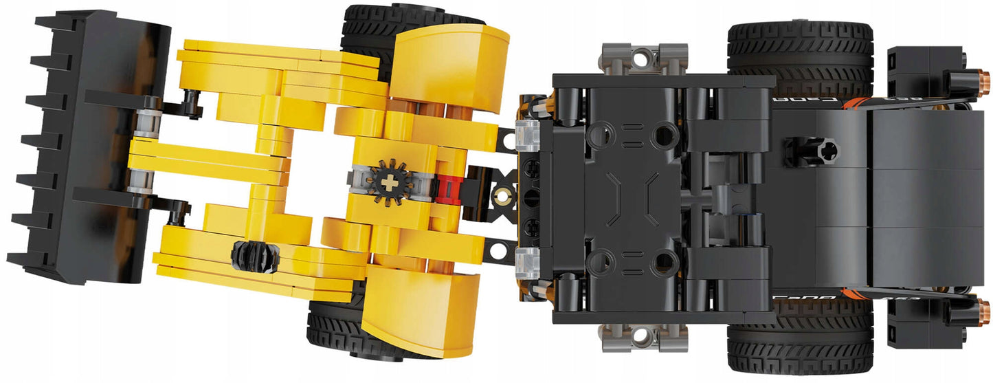 Statybiniai blokeliai CADA TECHNIC mini ekskavatorius-krautuvo modelis 403 detalės, judančios dalys, dovanai