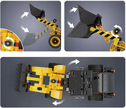 Statybiniai blokeliai CADA TECHNIC mini ekskavatorius-krautuvo modelis 403 detalės, judančios dalys, dovanai