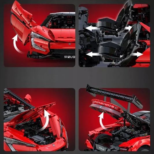 CaDA „Yangwang“ RC konstruktorius, 1:8 mastelis, 3671 det.