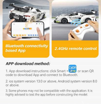 Konstruktorius CADA Nuotoliniu būdu valdomas lenktyninis automobilis "Fantomo" 322 elementai. DUAL