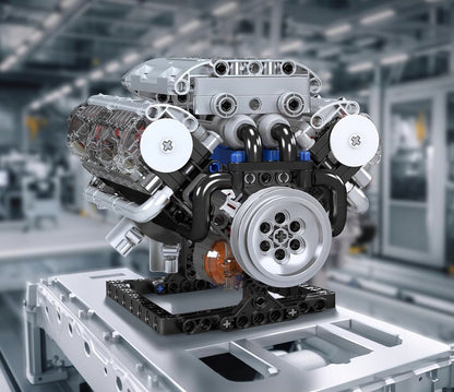 MOULD KING 10088 V8 VARIKLIS MODELIS AŠTUONIŲ CILINDRŲ vidaus DEGIMO VARIKLIS