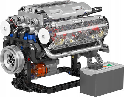 MOULD KING 10088 V8 VARIKLIS MODELIS AŠTUONIŲ CILINDRŲ vidaus DEGIMO VARIKLIS