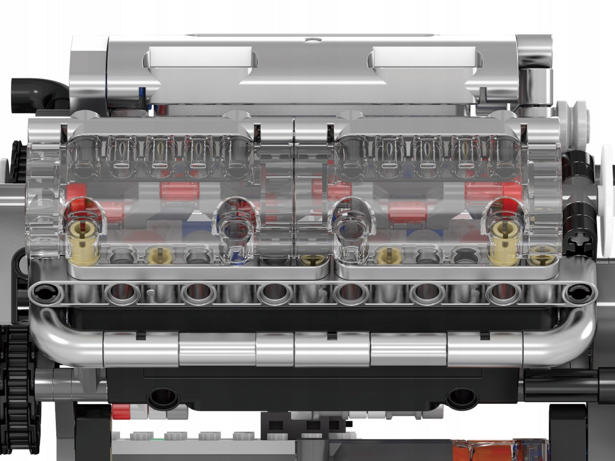 MOULD KING 10088 V8 VARIKLIS MODELIS AŠTUONIŲ CILINDRŲ vidaus DEGIMO VARIKLIS