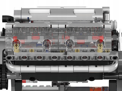 MOULD KING 10088 V8 VARIKLIS MODELIS AŠTUONIŲ CILINDRŲ vidaus DEGIMO VARIKLIS