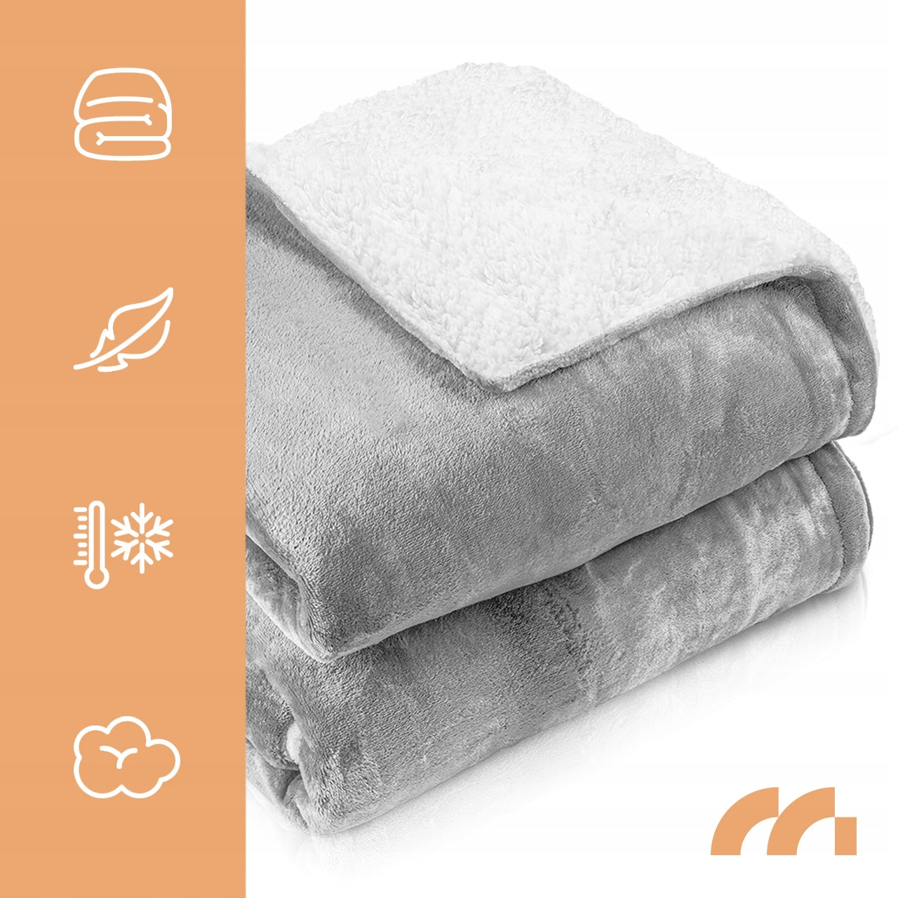 Didelis minkštas elektrinis šildantis pledas, su reguliuojamu laikmačiu ir nuotolinio valdymo pulteliu, 180x160