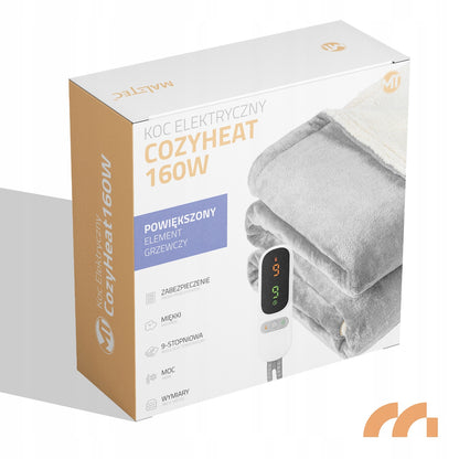 Didelis minkštas elektrinis šildantis pledas, su reguliuojamu laikmačiu ir nuotolinio valdymo pulteliu, 180x160