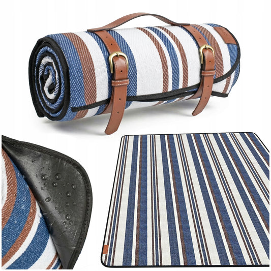 Iškylos apklotas paplūdimio kilimėlis su izoliacija vandeniui atsparus 200x200 cm didelis kempingui