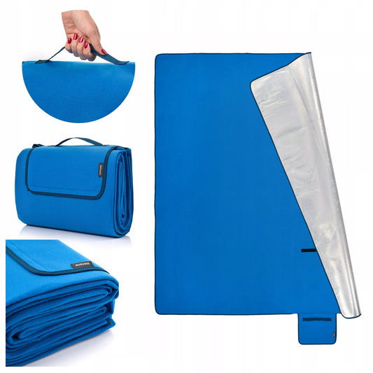 METEOR iškylų ir paplūdimio antklodė su aliuminio izoliacija, didelė XL 175x200 ALU, 3 sluoksnių