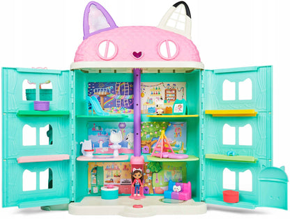 GABBY'S DOLLHOUSE interaktyvus kačių namelis Gabi, didelis 60 cm, su Panduś figūrėlėmis