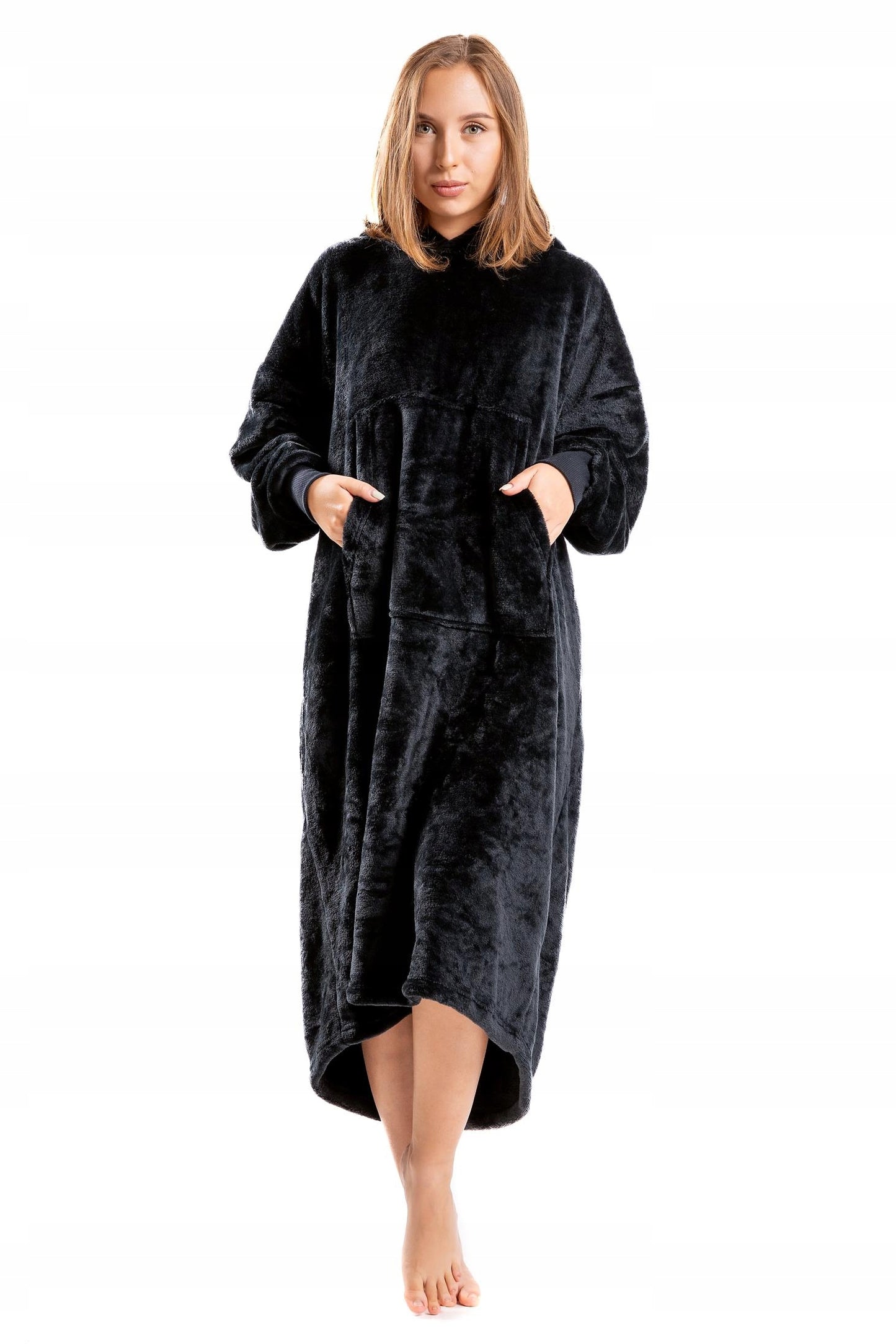 2 viename "KOCOBLUZA" Pagalvė Didelis Hoodie Antklodė su Gobtuvu Šikšnosparnis Šilta MORAJ Uni