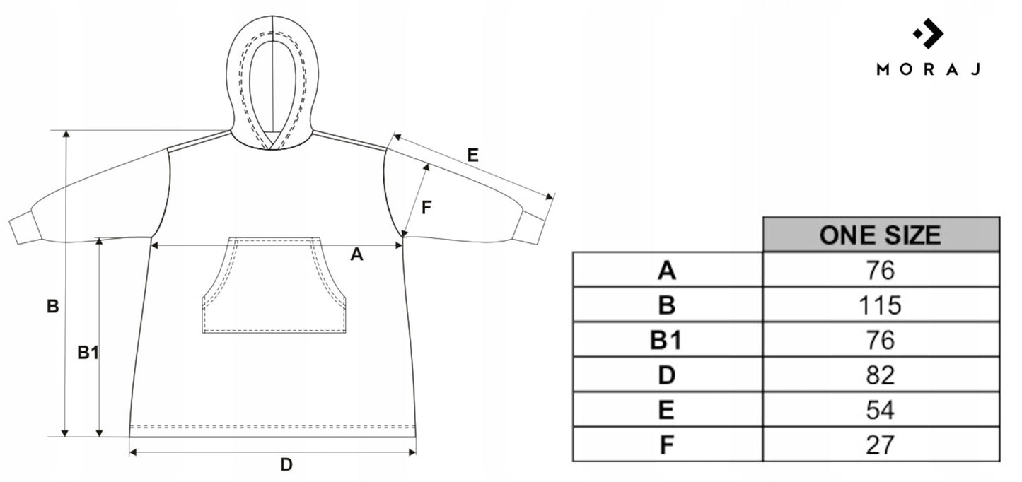 2 viename "KOCOBLUZA" Pagalvė Didelis Hoodie Antklodė su Gobtuvu Šikšnosparnis Šilta MORAJ Uni