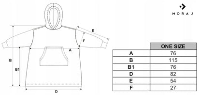 2 viename "KOCOBLUZA" Pagalvė Didelis Hoodie Antklodė su Gobtuvu Šikšnosparnis Šilta MORAJ Uni
