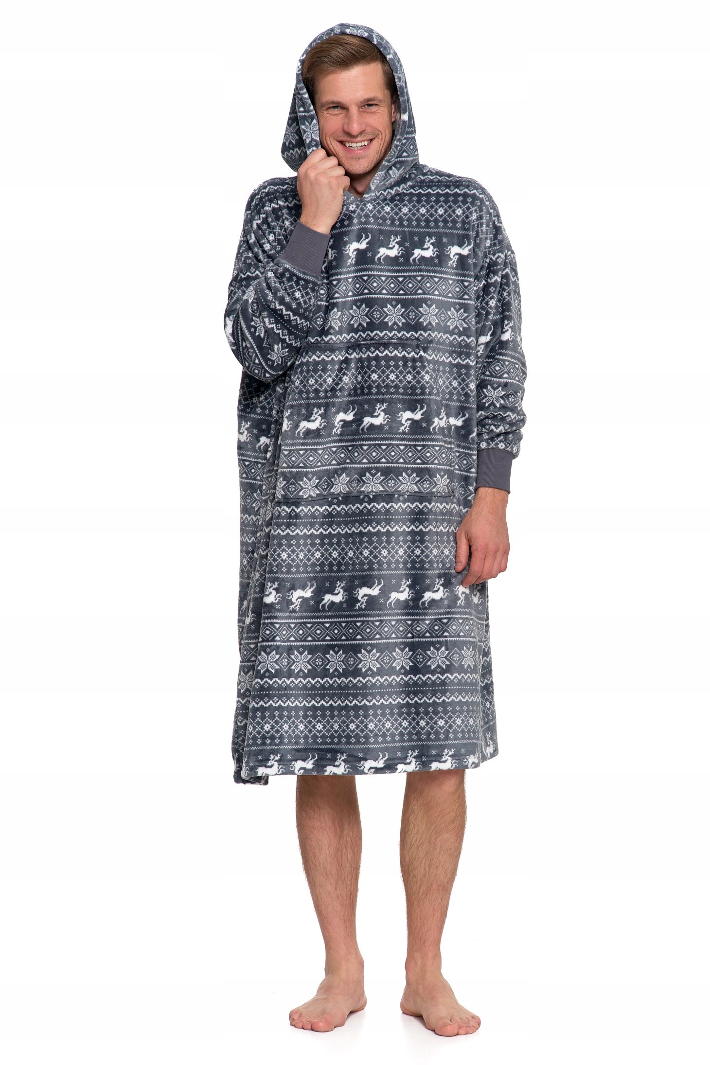 Šilta didelė džemperis su gobtuvu, kaip antklodė žiemai, oversized, MORAJ