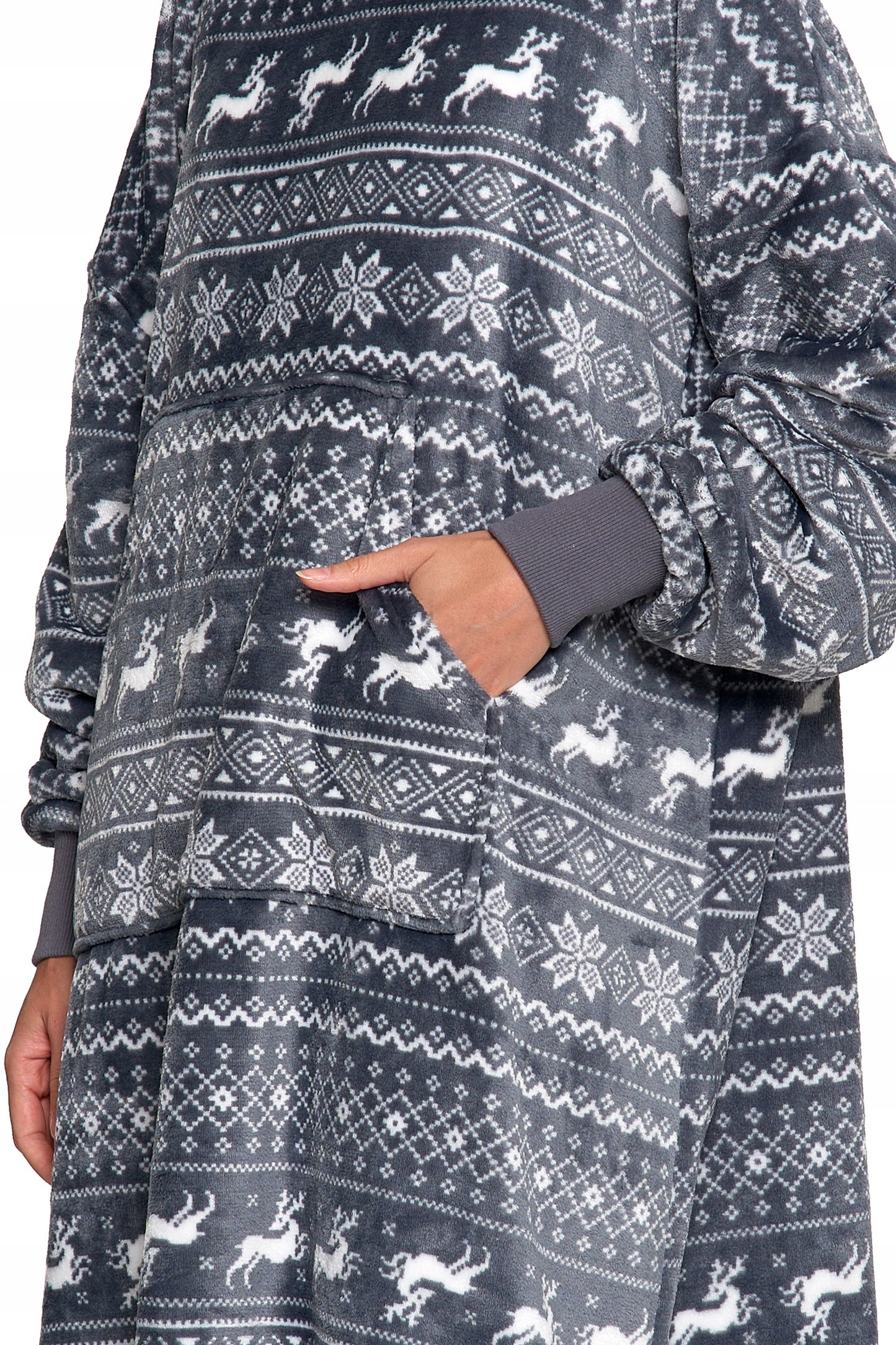 Šilta didelė džemperis su gobtuvu, kaip antklodė žiemai, oversized, MORAJ