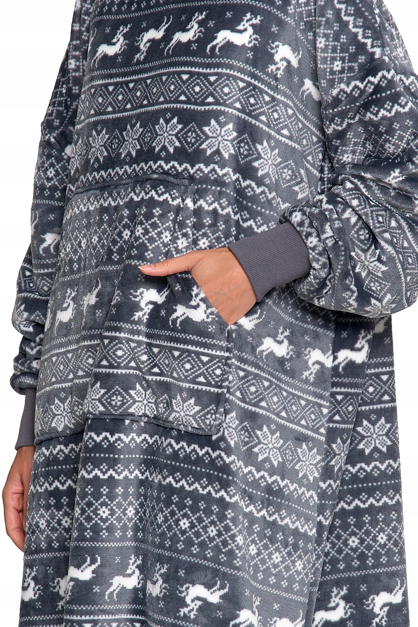 Šilta didelė džemperis su gobtuvu, kaip antklodė žiemai, oversized, MORAJ