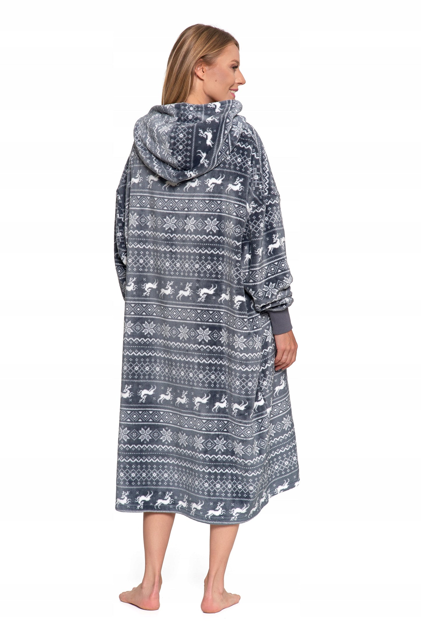 Šilta didelė džemperis su gobtuvu, kaip antklodė žiemai, oversized, MORAJ