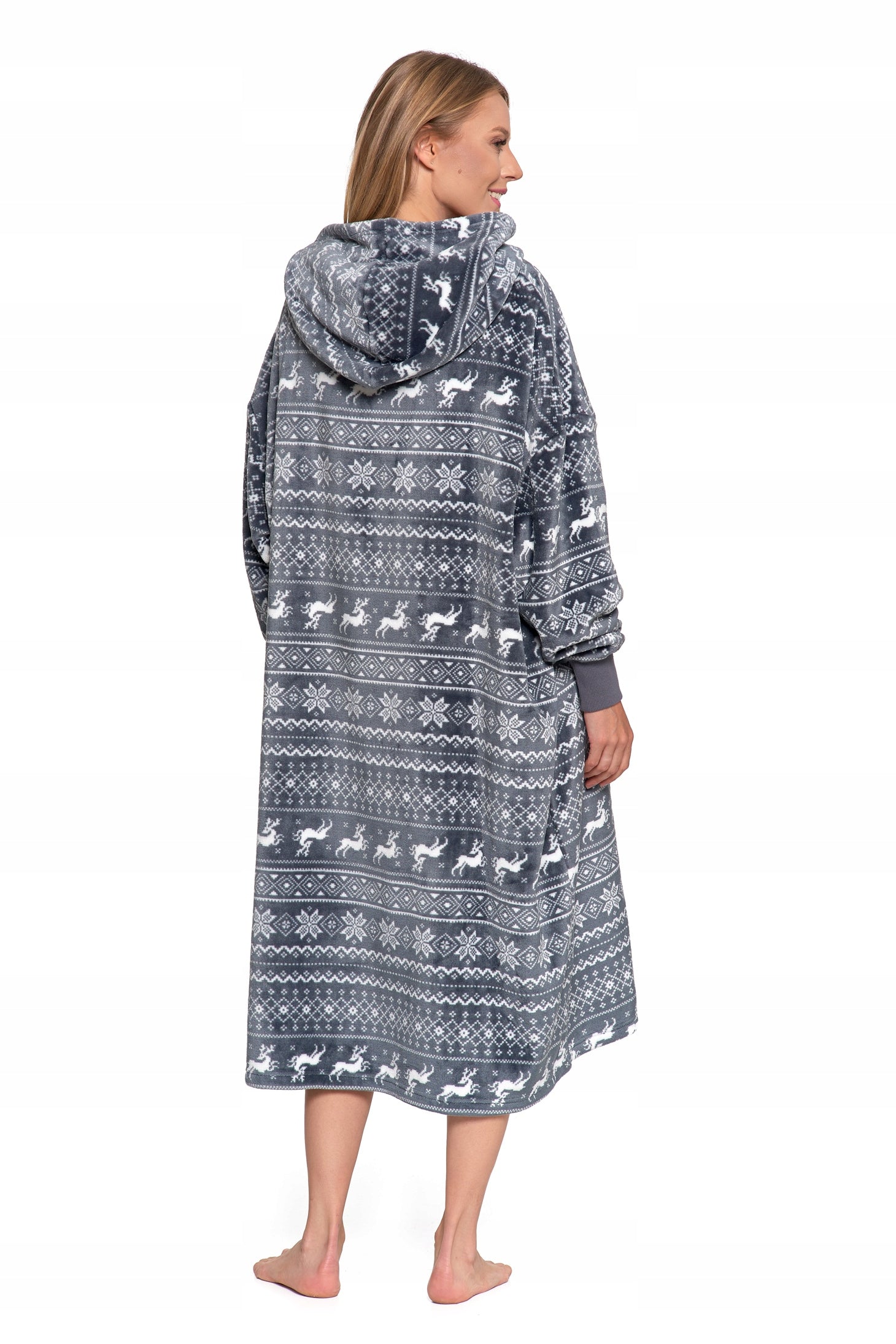 Šilta didelė džemperis su gobtuvu, kaip antklodė žiemai, oversized, MORAJ