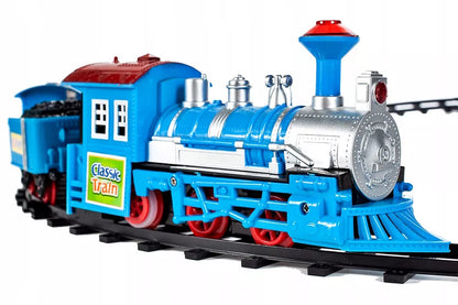 Elektrinis traukinys su bėgiais ir vagonais – rinkinys