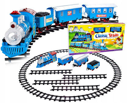 ELEKTRINIS TRAUKINUKAS Traukinys Bėgiai Vagonai Rinkinys mažyliui DOVANA