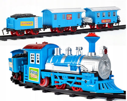 ELEKTRINIS TRAUKINUKAS Traukinys Bėgiai Vagonai Rinkinys mažyliui DOVANA