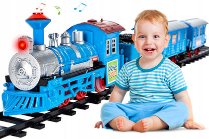 ELEKTRINIS TRAUKINUKAS Traukinys Bėgiai Vagonai Rinkinys mažyliui DOVANA