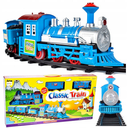 ELEKTRINIS TRAUKINUKAS Traukinys Bėgiai Vagonai Rinkinys mažyliui DOVANA