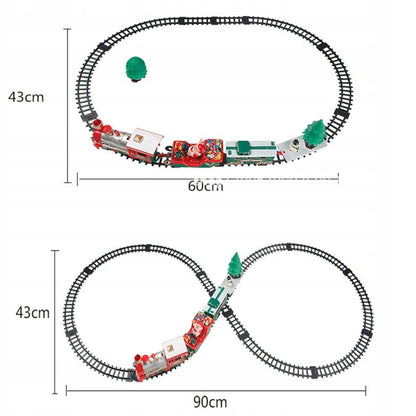 Kalėdinis elektrinis traukinukas Šv. Kalėdų senelio interaktyvi dekoracija