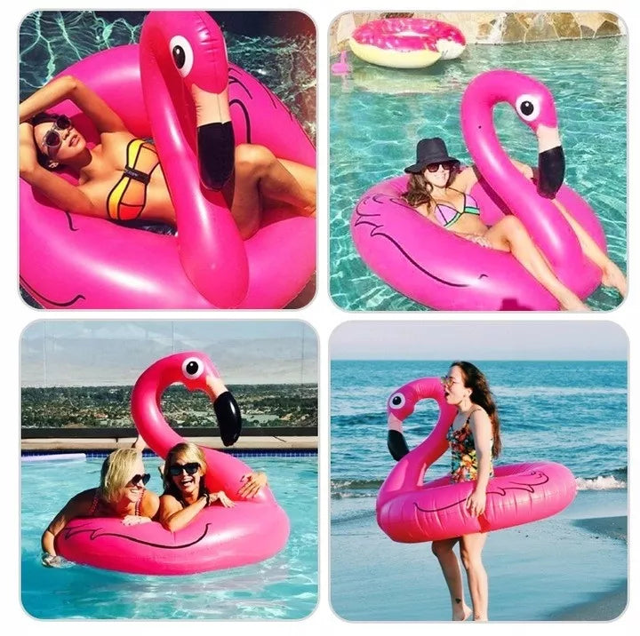 Pripučiama flamingo plaukimo priemonė 90 cm XL