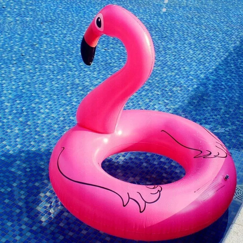 Pripučiama flamingo plaukimo priemonė 90 cm XL