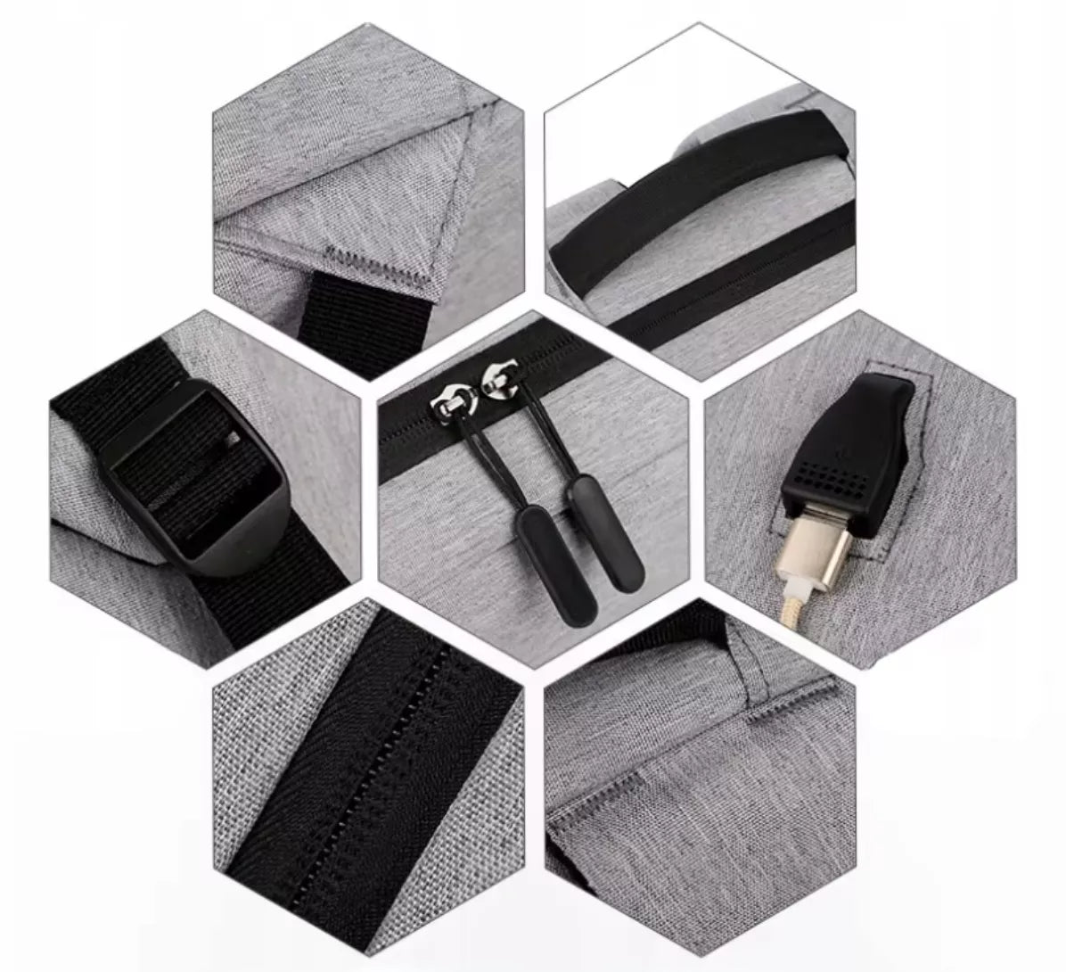 Kompaktiškas nešiojamojo kompiuterio kuprinė darbui, mokyklai, išvykoms su USB