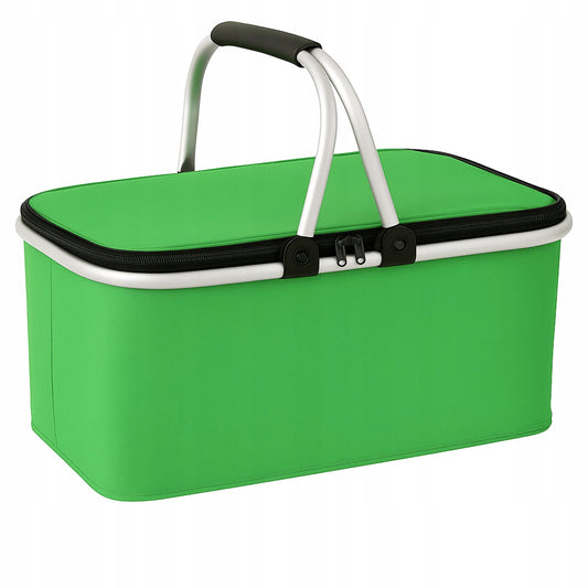 Sulankstomas terminis iškylų krepšys - krepšys apsipirkimui, iškyloms ir paplūdimiui su užtrauktuku