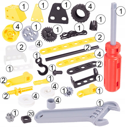 Kūrybiški Edukaciniai Konstrukciniai Blokeliai Transporto Priemonės Konstruktorius 8in1 Dovana